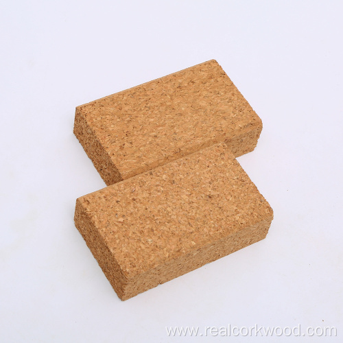 Natural high density wholesale customized cork yoga block